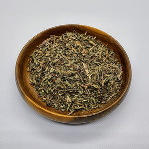 bowl of dried herbs